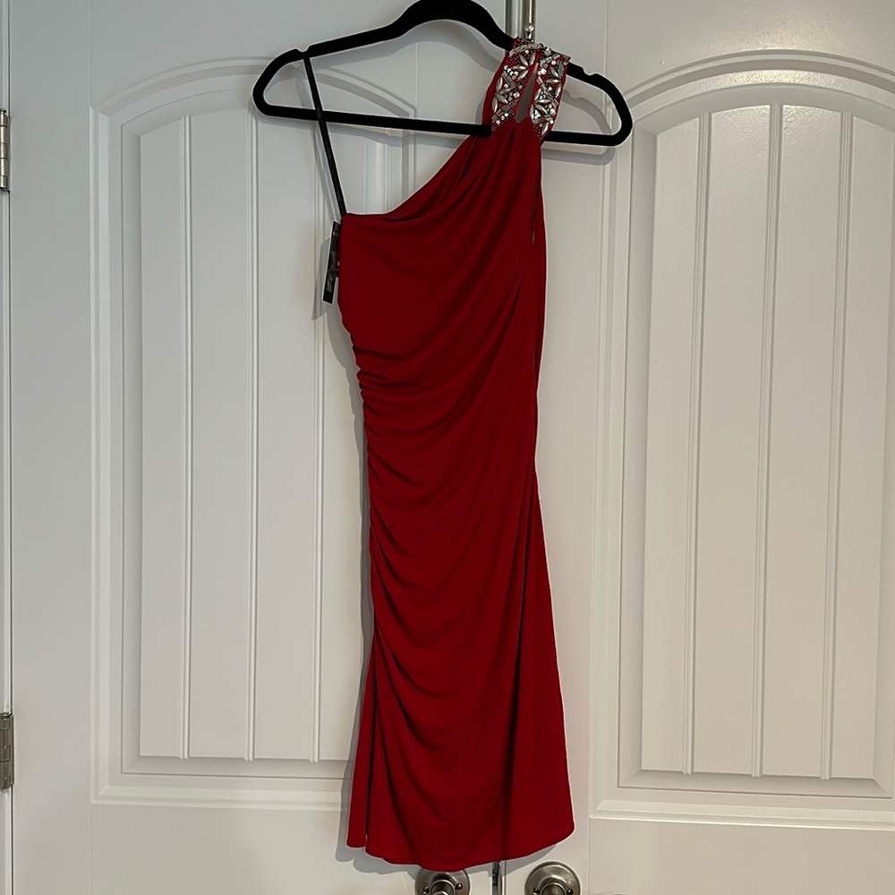 Laundry by Shelli Segal Red Asymmetrical Dress